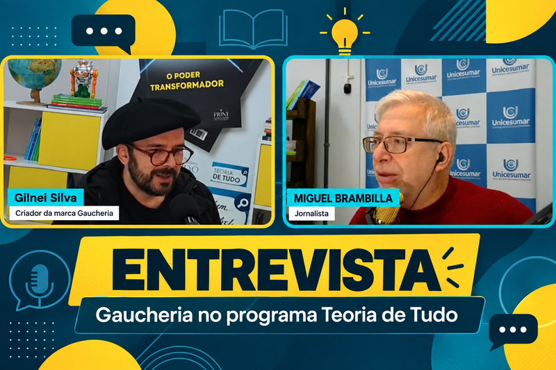 Gilnei Silva em entrevista ao jornalista Miguel Brambilla no programa Teoria de Tudo
