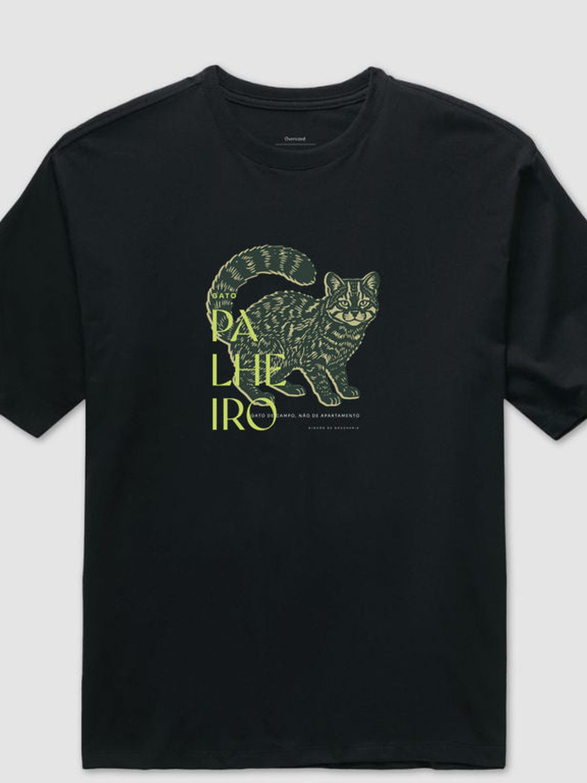 Camiseta Gato-palheiro oversized, modelagem unissex