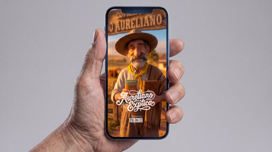 Exemplo ilustrativo de patrocínio de quadro Aureliano Explica, da Gaucheria.