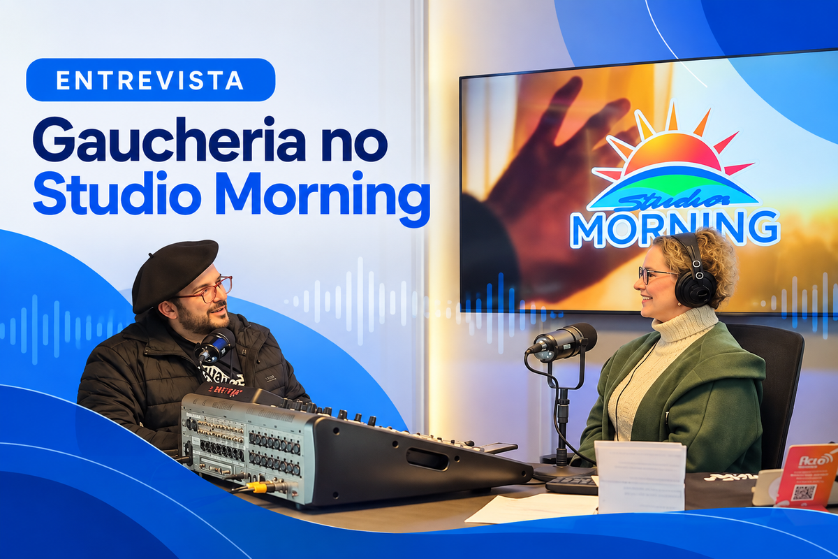Gilnei Silva em entrevista no programa Studio Morning da Rádio Studio 93