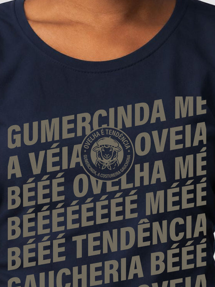 Camiseta com o logo Ovelha e Tendencia do Rincao de Gaucheria, em algodao peruano