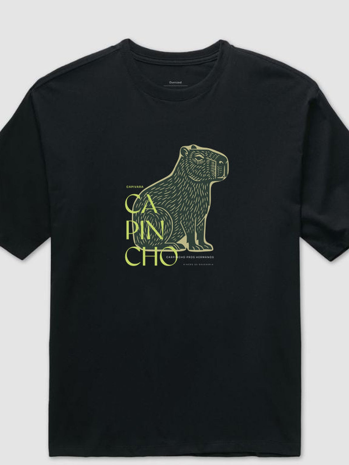 Camiseta Capincho oversized com a estampa do capincho, modelagem unissex