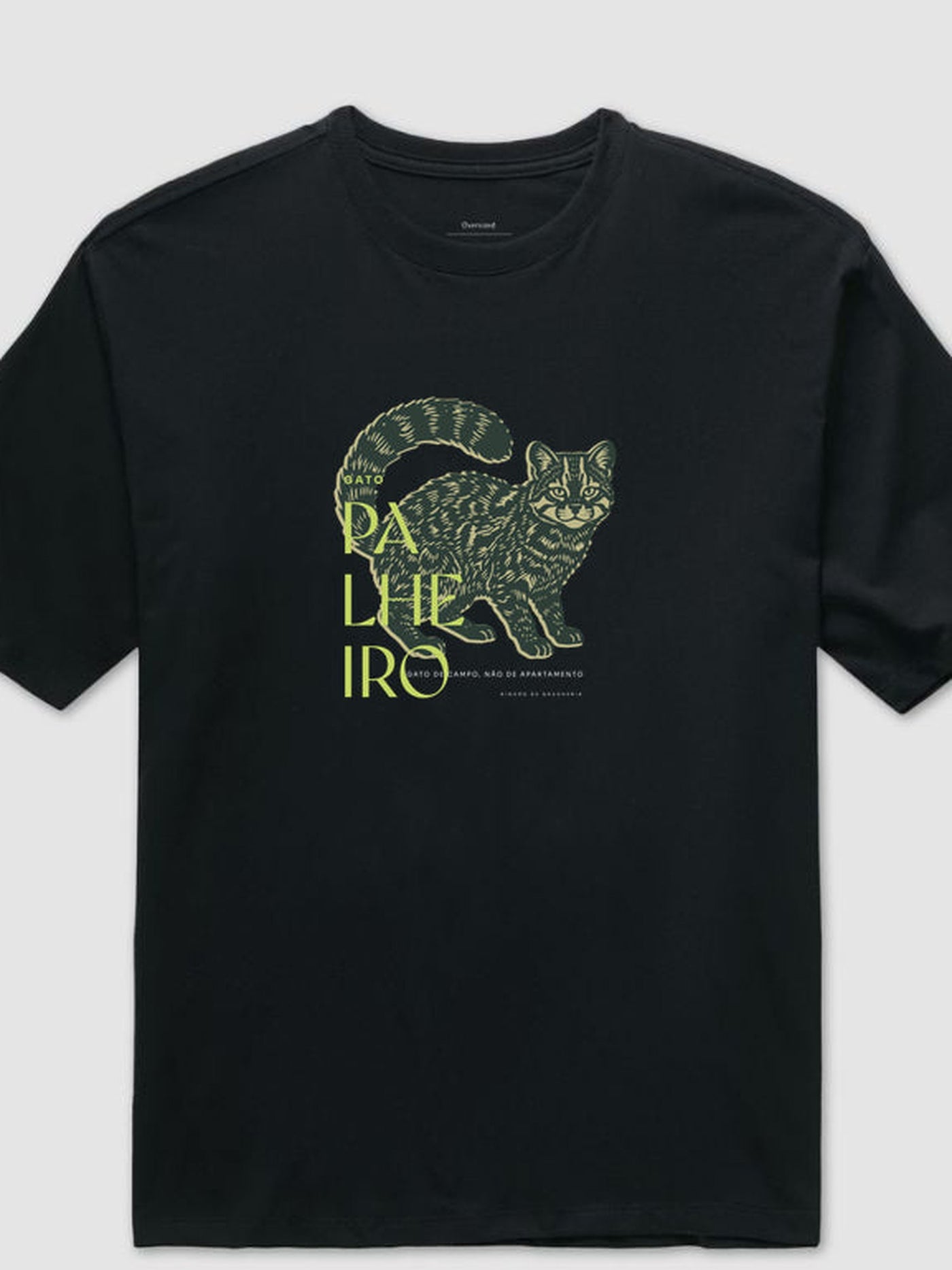 Camiseta Gato-palheiro oversized, modelagem unissex