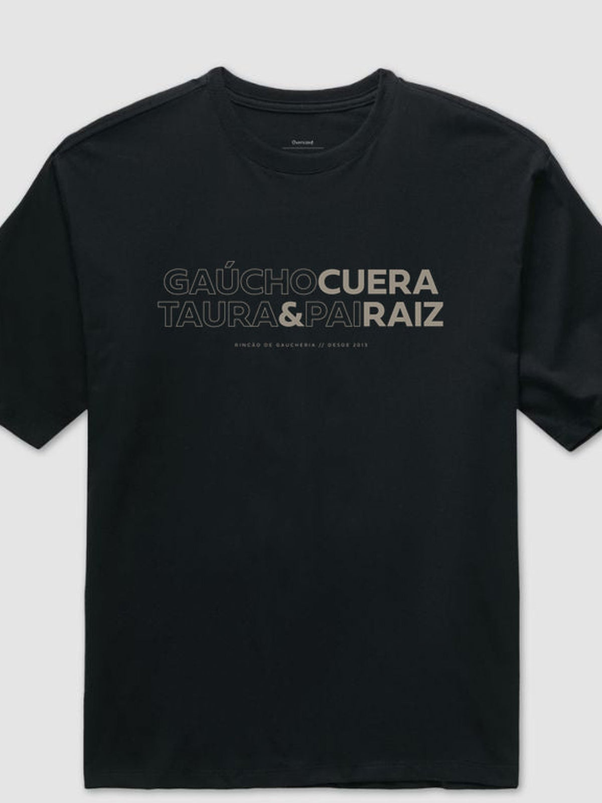 Camiseta Gaucho Cuera Taura e Pai Raiz oversized, modelagem unissex