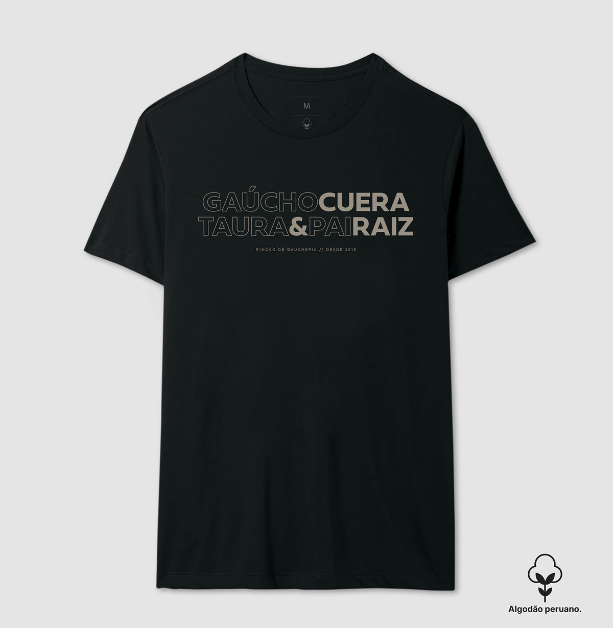 Camiseta Gaúcho Cuera, Taura & Pai Raiz — Algodão Peruano